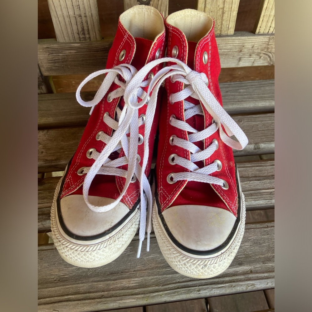 Converse red shoes